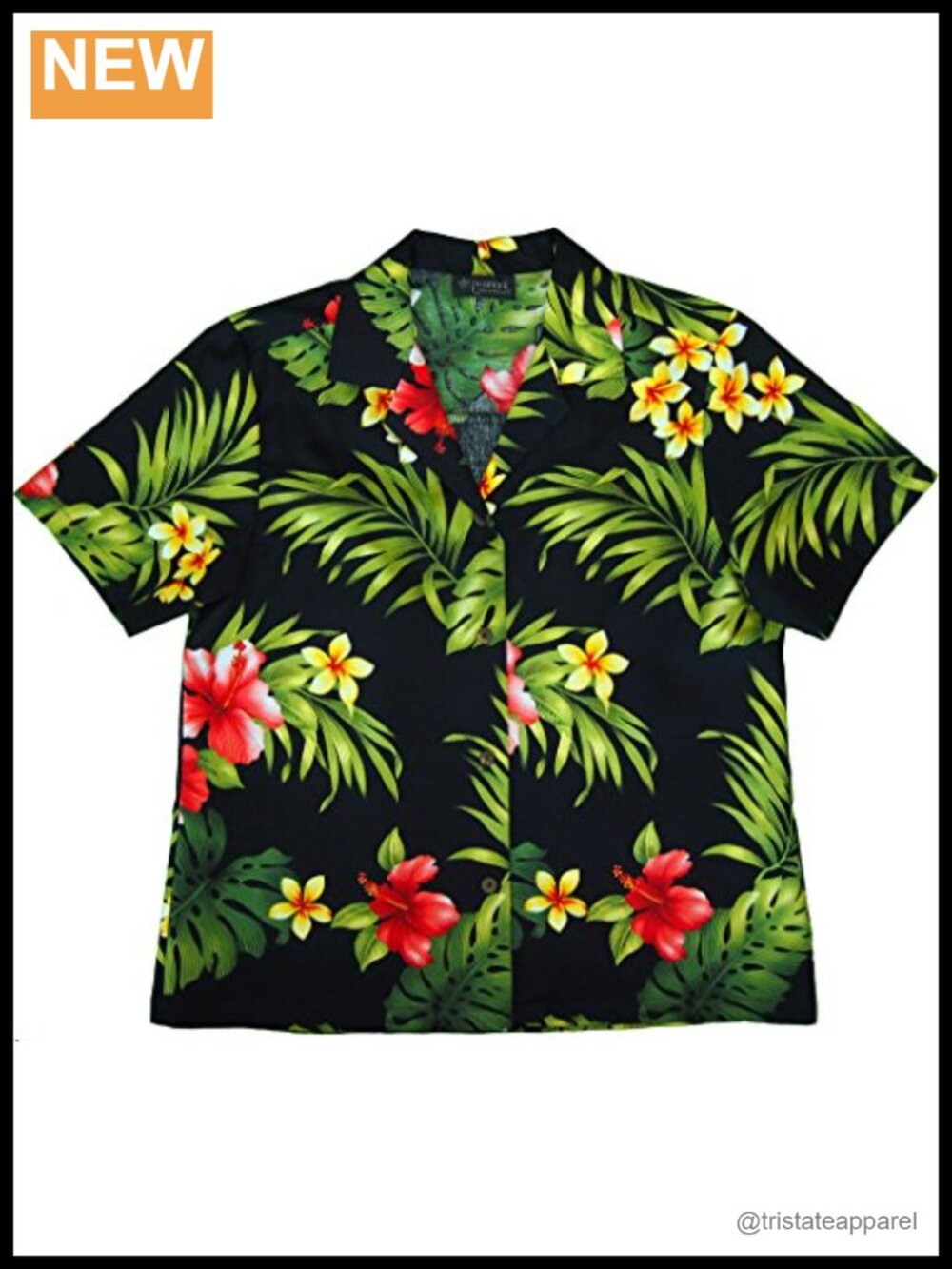 Women's Hawaiian Camp Shirt with Coconut Shell Buttons